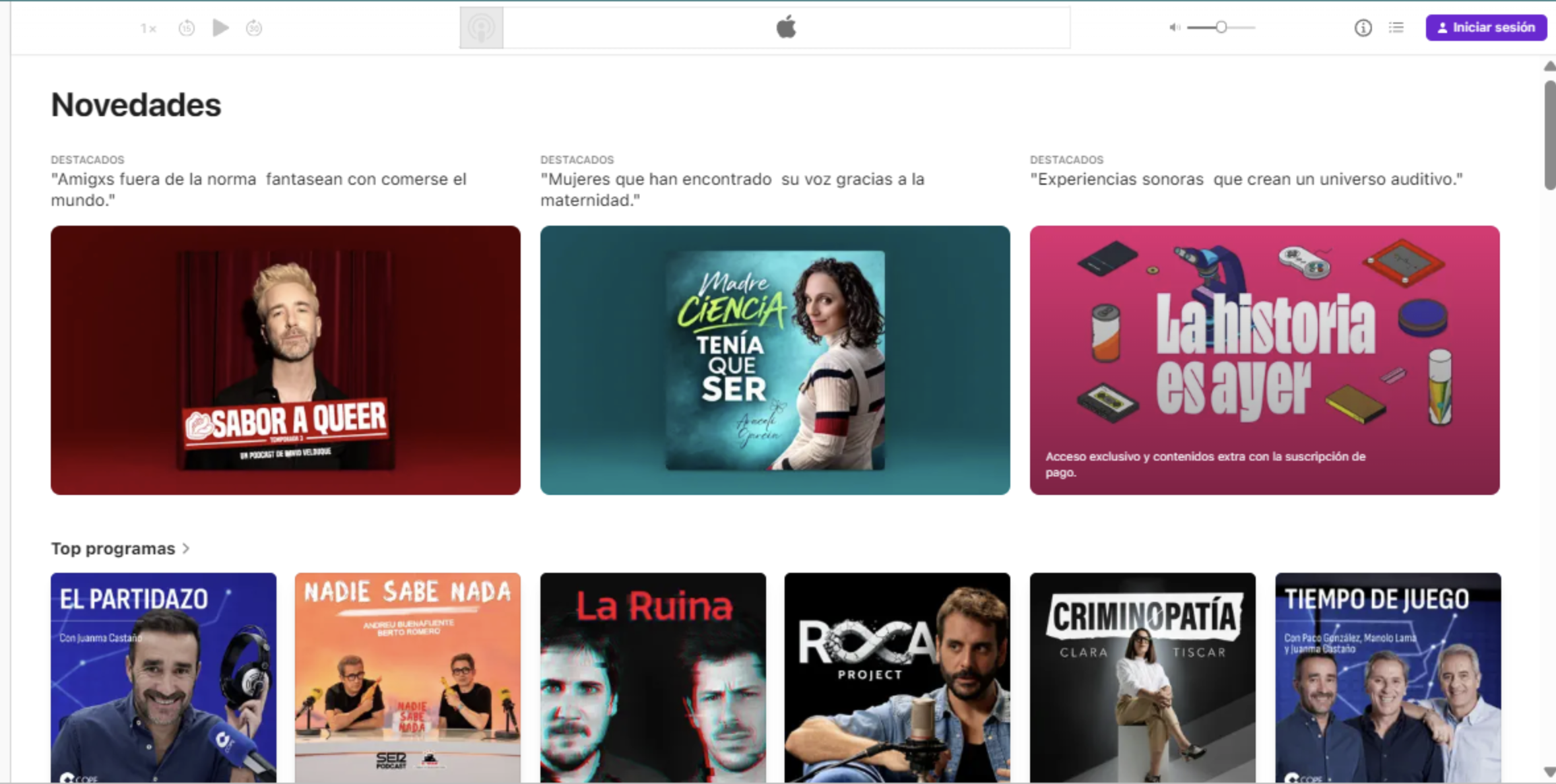 Apple Podcasts has a dedicated Venezuela homepage